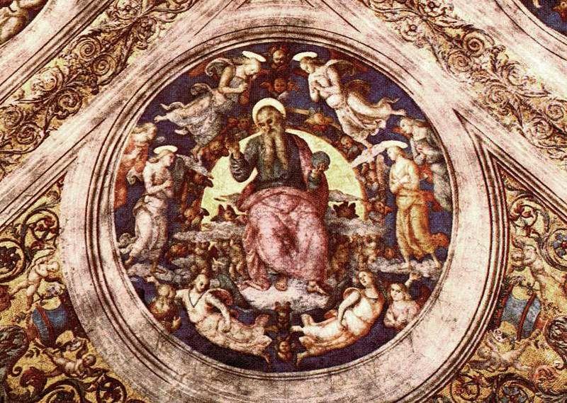 Pietro Perugino God the Creator and Angels Sweden oil painting art
